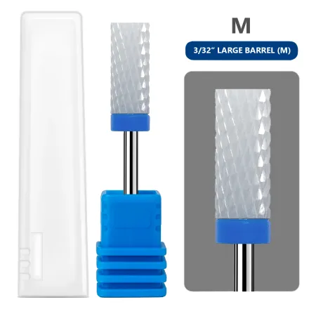 Frez ceramiczny ścięty walec niebieski M – do żelu, akrylu i hybrydy